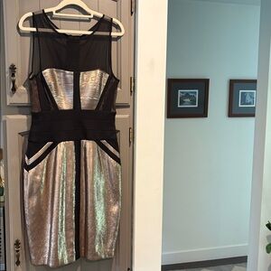 BCBG Maximara Rose Gold Sequins Dress